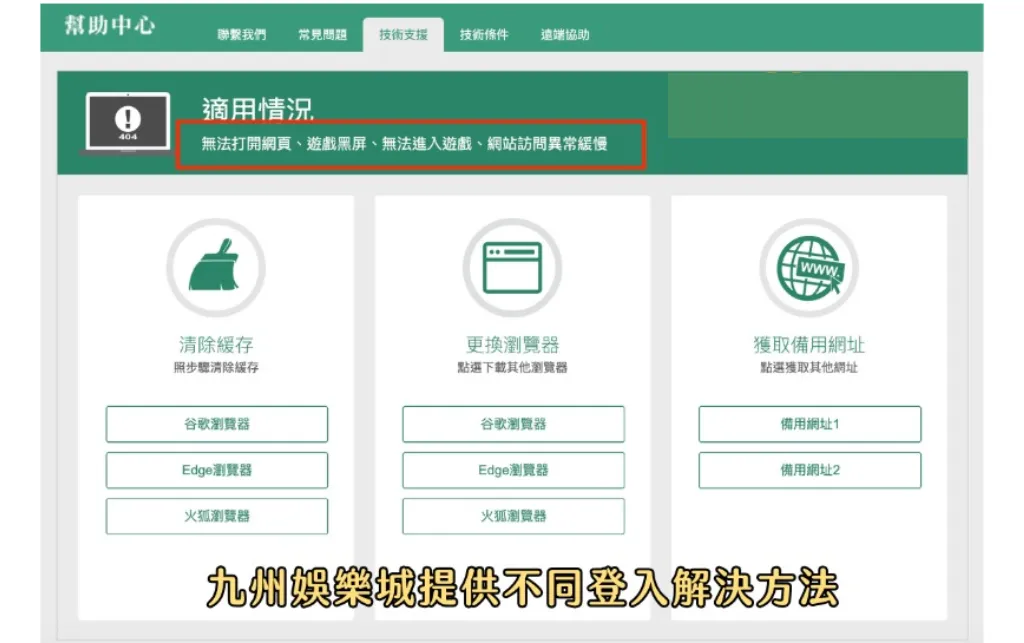 九州娛樂城登入失敗原因