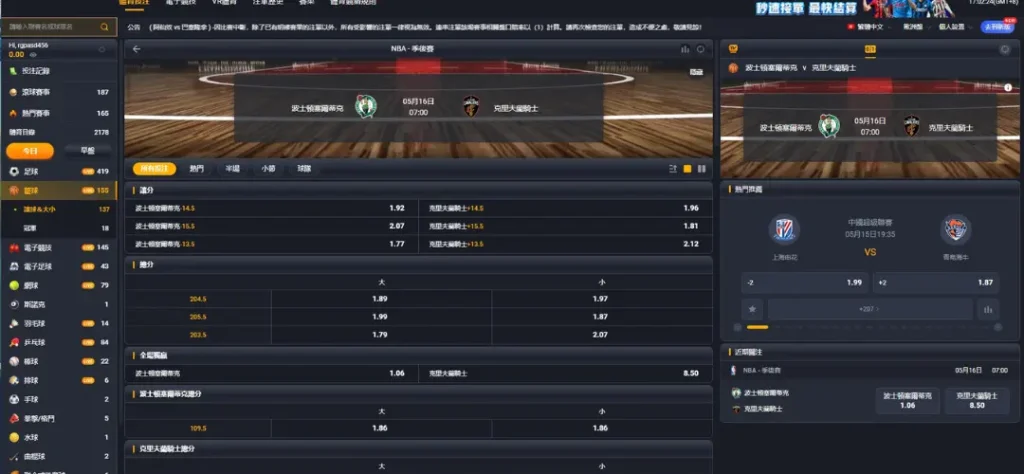 線上投注運彩畫面